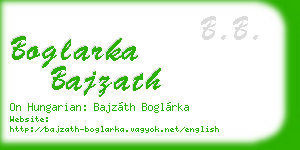 boglarka bajzath business card